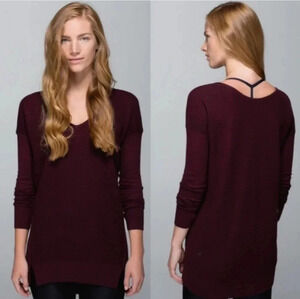 Lululemon | The Sweater Life Heathered Bordeaux Drama Tunic Sweater